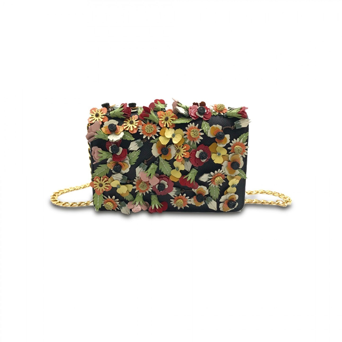 Prada Women's Saffiano Garden Galleria Floral Leather Misto Crossbody 1BP006