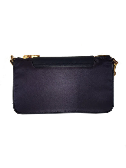 Prada Women's Saffiano Nylon Navy Blue Crossbody Handbag 1BH085