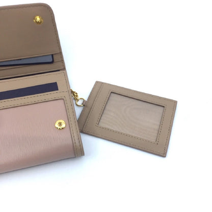 Prada Women's Snap Closure Wallet Cammeo Beige Detachable ID Card 1MH132