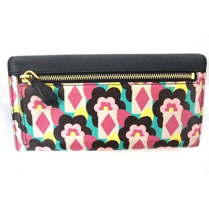 Prada Women's Snap Closure Wallet with Flowers/Detachable ID Card 1MH132