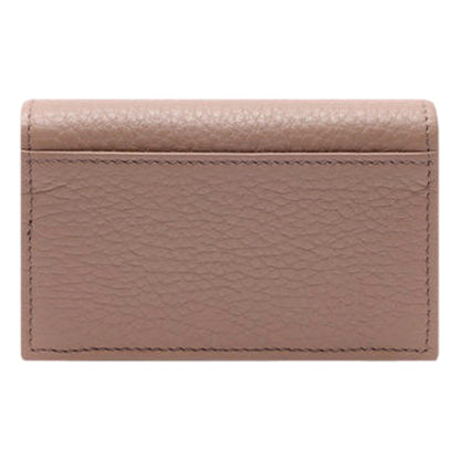 Prada Women's Vitello Grain Cammeo Beige Leather Card Case Wallet
