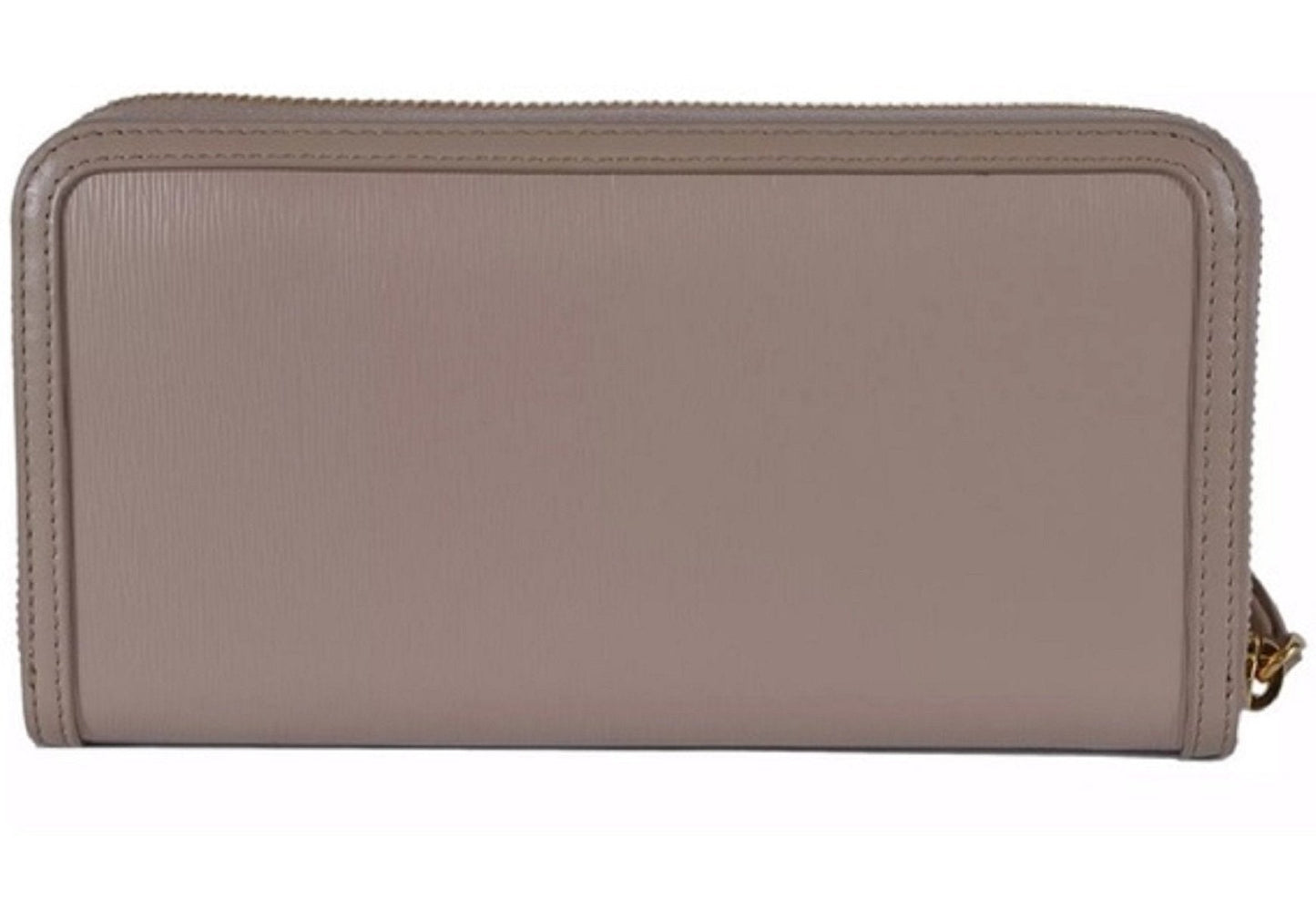 Prada Women's Vitello Move Blush Beige Bow Trim French Flap Zipper Wallet