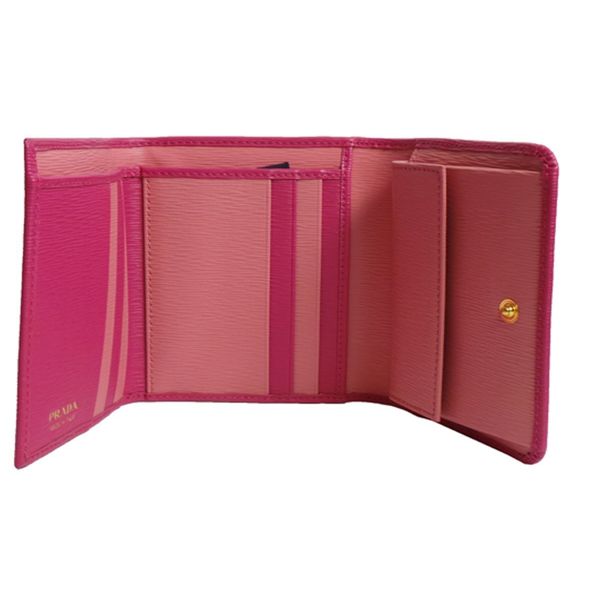 Prada Women's Wallet Vitello Move Bi Fold Fushia 1MH176