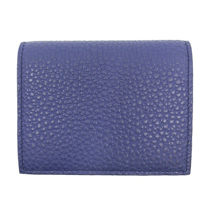 Prada Womens Blue Orange Vitello Daino Colour Pebbled Leather Bifold Wallet