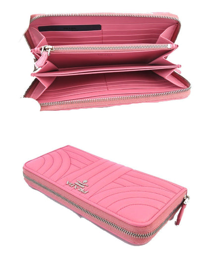 Prada Womens Pelle Tu Zip Wallet Pink Begonia Soft Quilted Calf Leather 1ML506