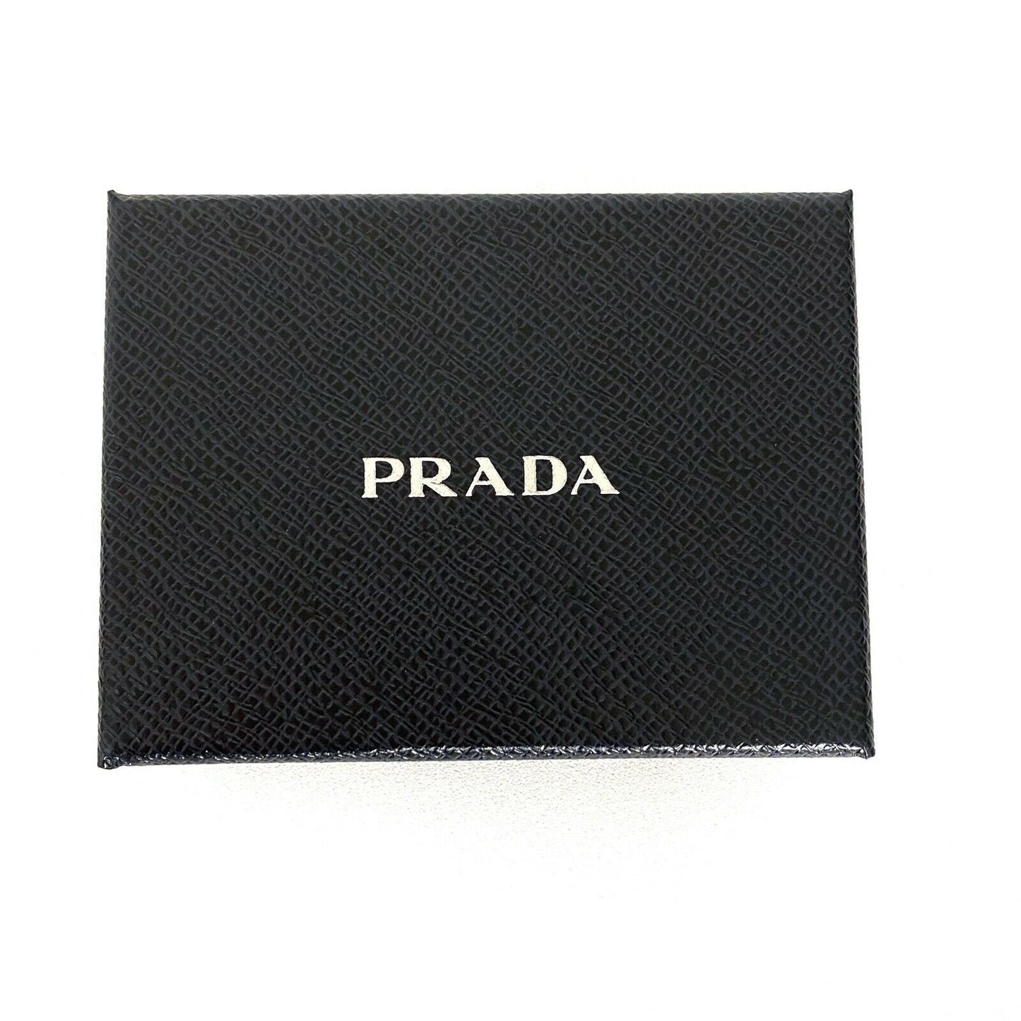 Prada Womens Saffiano Leather Nero Fuoco Black Snap Zip Wallet 1ML018