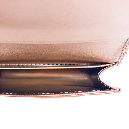 Prada Womens Vitello Move Metallic Gold Leather Card Case Wallet 1MC122