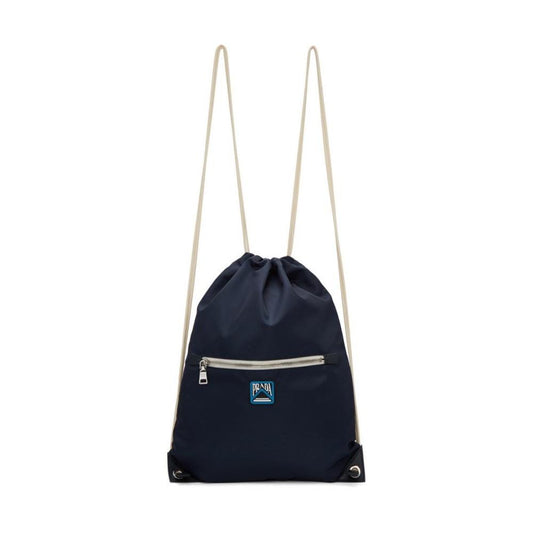Prada Zaino Navy Tessuto Nylon Drawstring Backpack 2VZ030