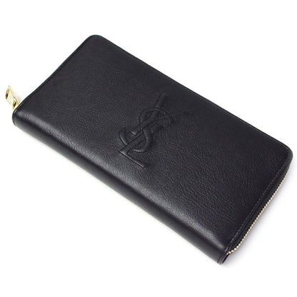Saint Laurent Black Belle De Jour Leather Zip Around Wallet 568995
