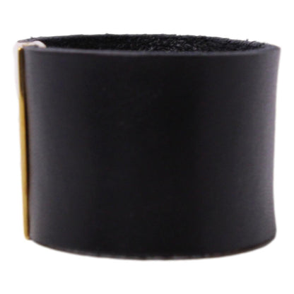 Saint Laurent Black Leather Gold Hardware Medium Bracelet 542012