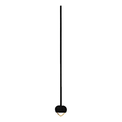 Saint Laurent Black Patent Leather Heart Keyring Necklace