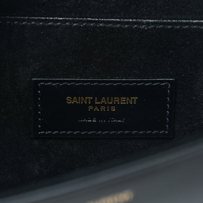Saint Laurent Boston Lux Monogram Black Leather Shoulder Bag 601312