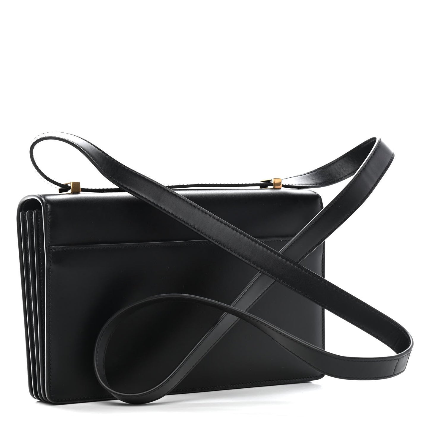 Saint Laurent Boston Lux Monogram Black Leather Shoulder Bag 601312