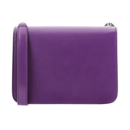 Saint Laurent Carre Royal Purple Ultra Soft Calf Leather Shoulder Bag