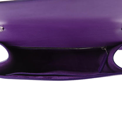 Saint Laurent Carre Royal Purple Ultra Soft Calf Leather Shoulder Bag