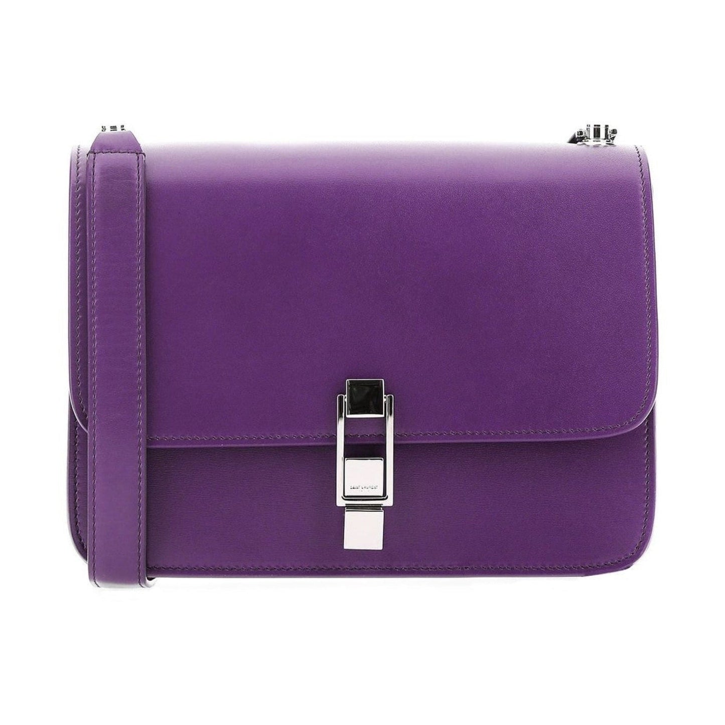 Saint Laurent Carre Royal Purple Ultra Soft Calf Leather Shoulder Bag