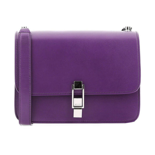 Saint Laurent Carre Royal Purple Ultra Soft Calf Leather Shoulder Bag