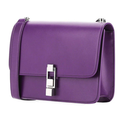 Saint Laurent Carre Royal Purple Ultra Soft Calf Leather Shoulder Bag