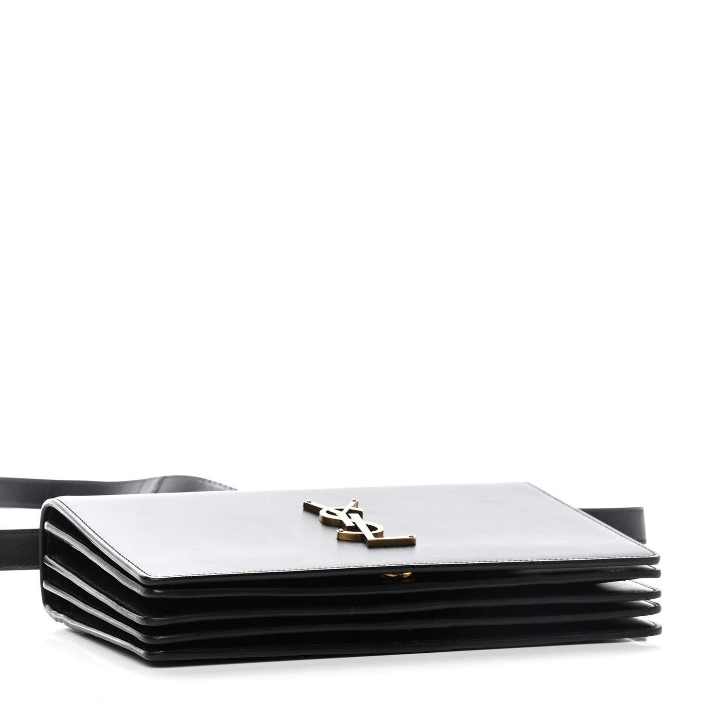 Saint Laurent Boston Lux Monogram Black Leather Shoulder Bag 601312