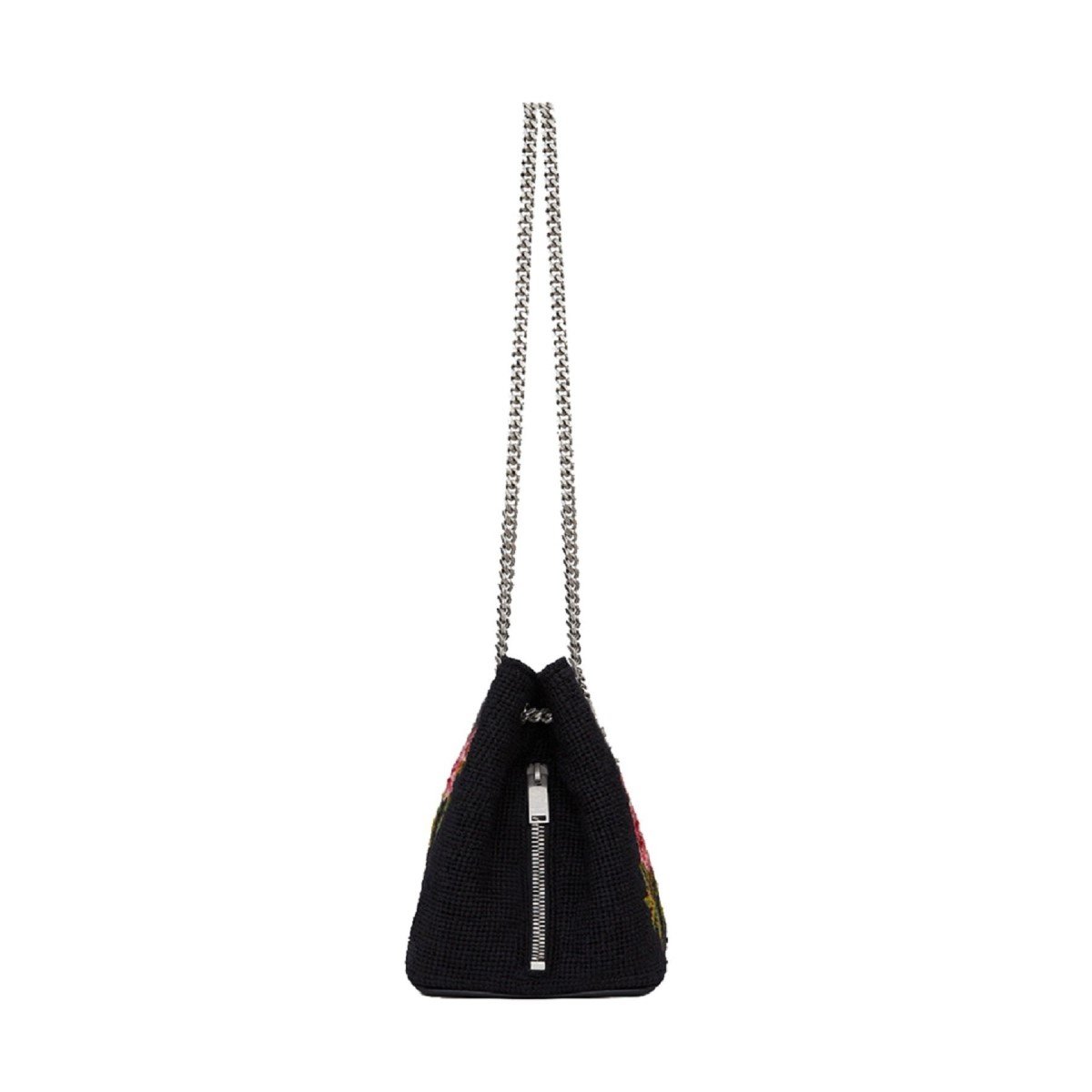 Saint Laurent Emmanuelle Bucket Bag Grunge Rose Needlepoint 425068