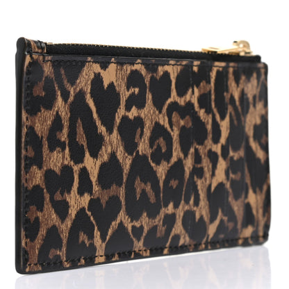 Saint Laurent Fragments Monogram Leopard Leather Wallet 611558