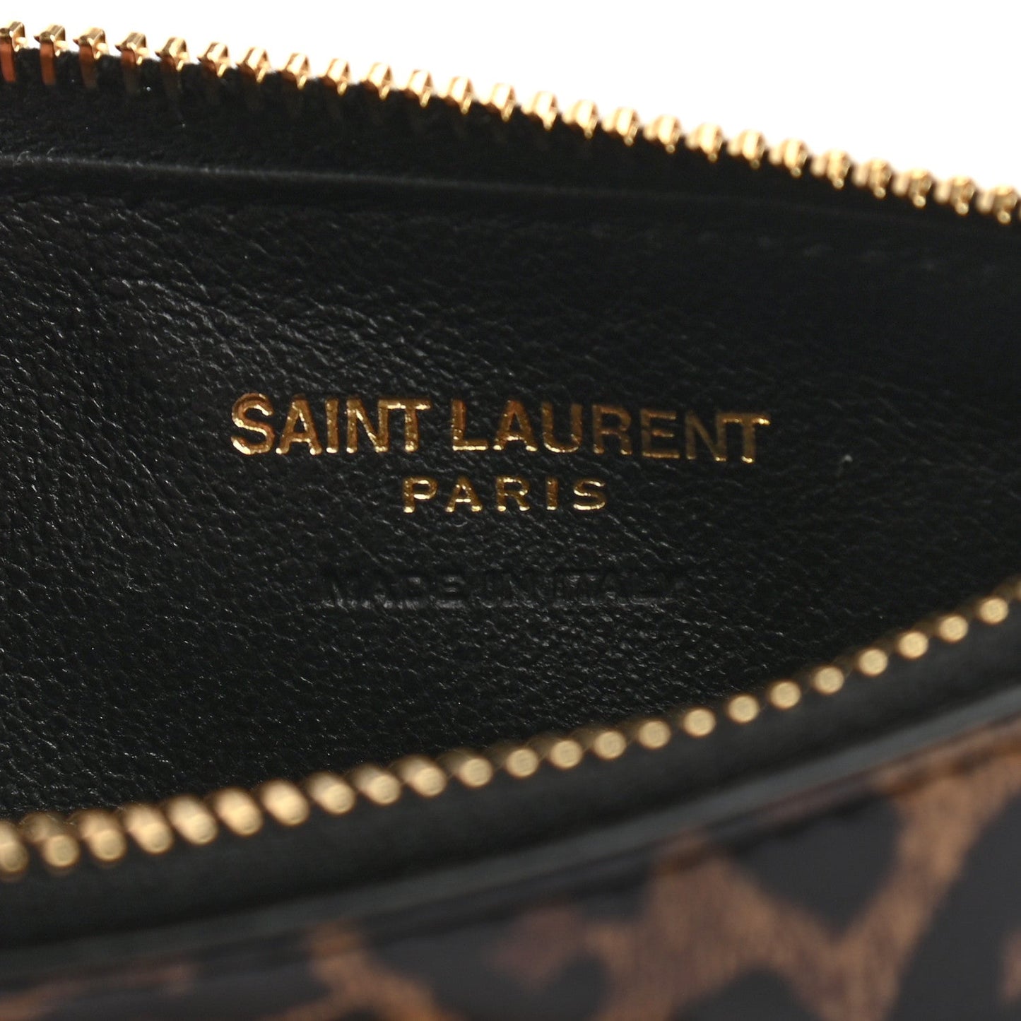 Saint Laurent Fragments Monogram Leopard Leather Wallet 611558