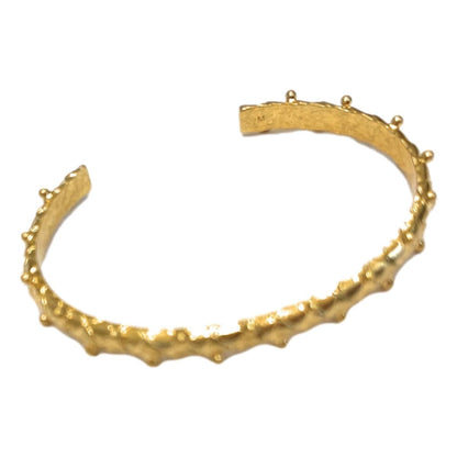 Saint Laurent Gold Satin Jonc Fin Cuff Bracelet 583414
