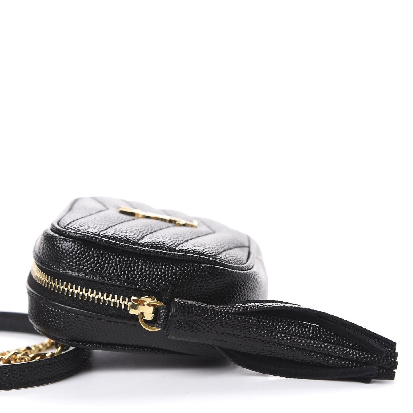 Saint Laurent Grain De Poudre Matelasse Monogram Baby Lou Camera Bag Black 635088