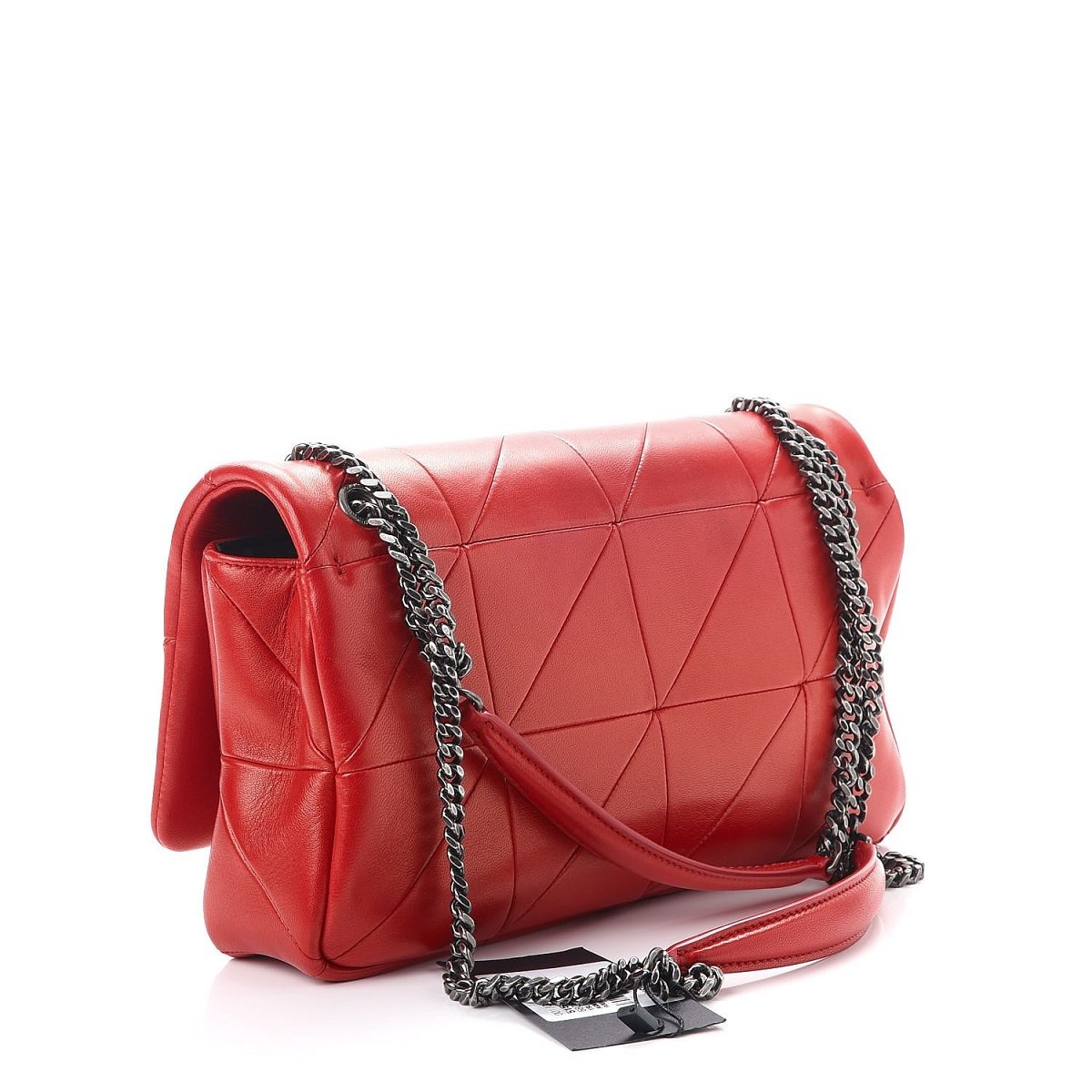 Saint Laurent Jamie Monogram "Carré Rive Gauche Red Lambskin Leather 515821