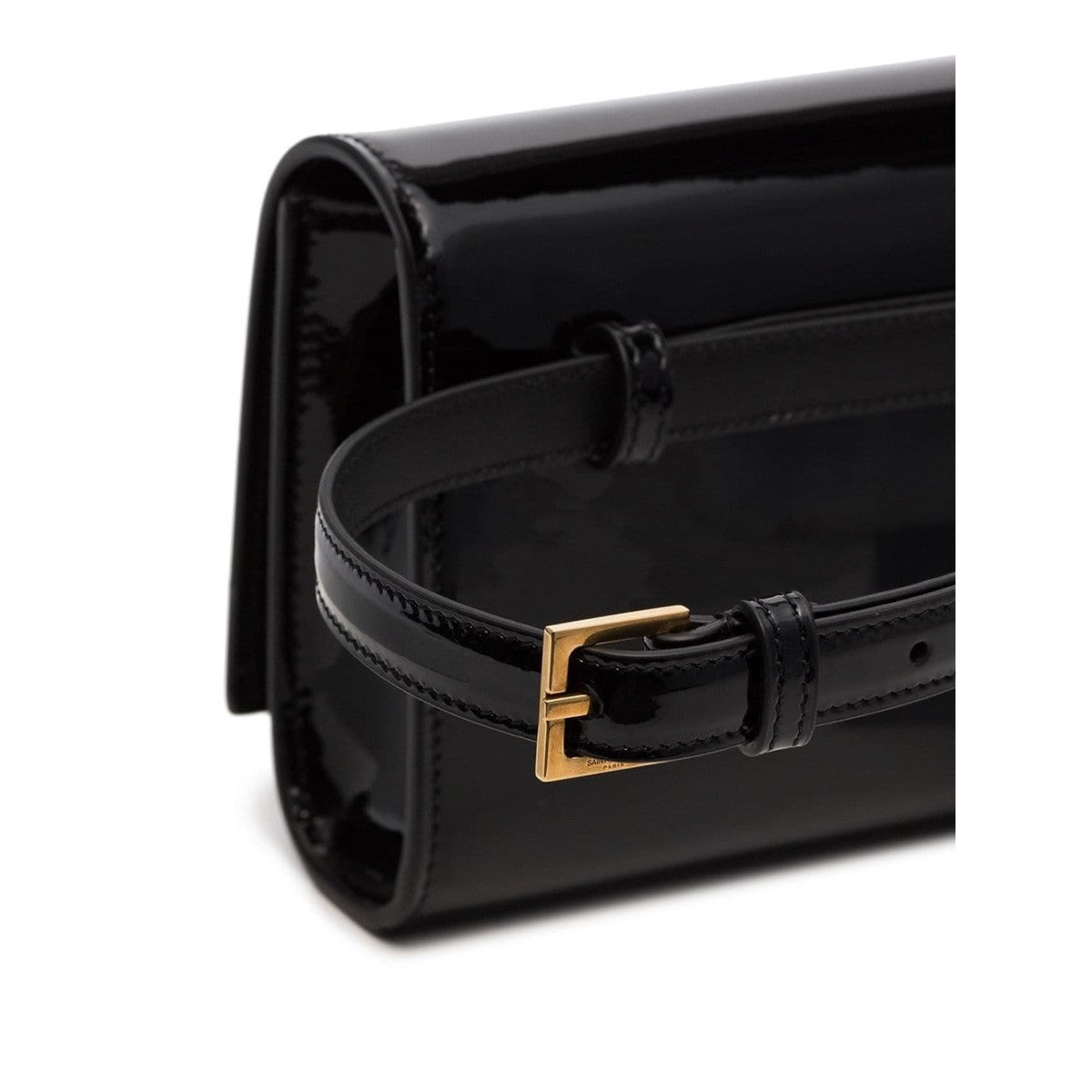Saint Laurent Kate Black Patent Leather Monogram 85/34 Belt Bag 534395