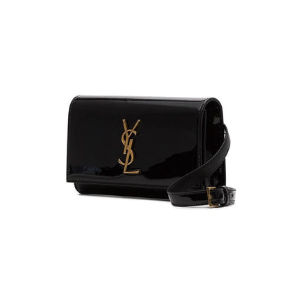 Saint Laurent Kate Black Patent Leather Monogram 85/34 Belt Bag 534395