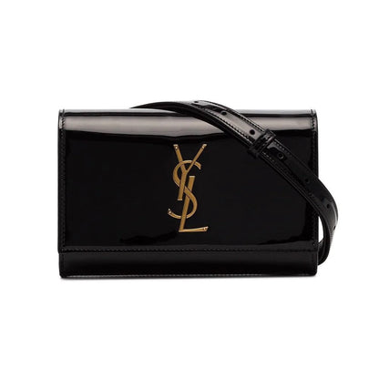 Saint Laurent Kate Black Patent Leather Monogram 85/34 Belt Bag 534395