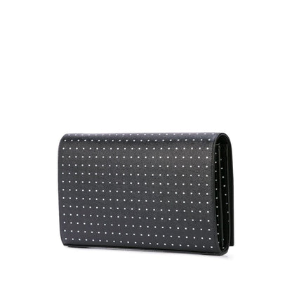 Saint Laurent Kate Monogram Grain De Poudre Black Polka Dot Leather Bag