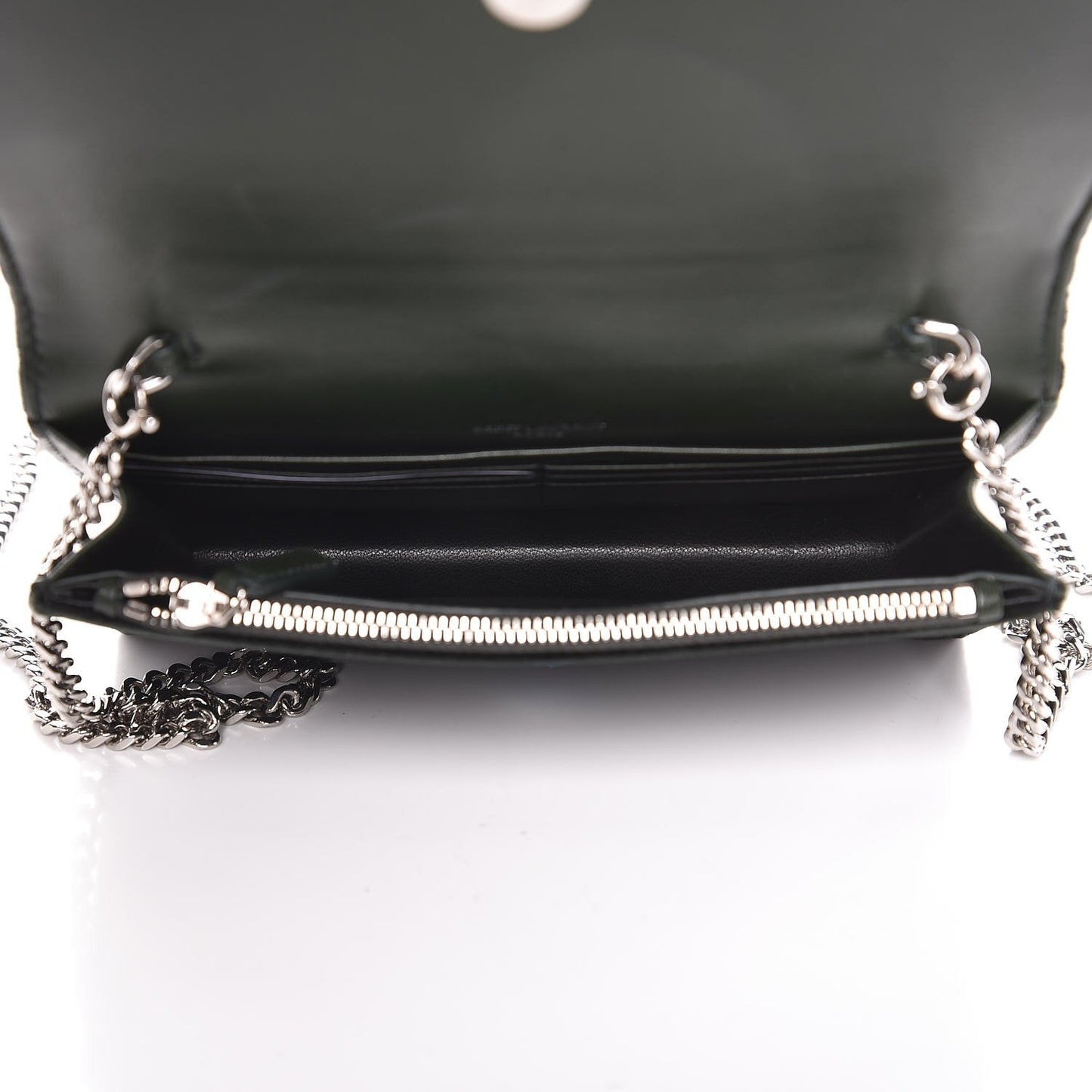Saint Laurent Monogram Kate Tassel Crystal Green Velvet Cross Body 491521