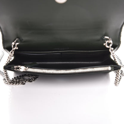 Saint Laurent Monogram Kate Tassel Crystal Green Velvet Cross Body 491521