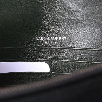 Saint Laurent Monogram Kate Tassel Crystal Green Velvet Cross Body 491521