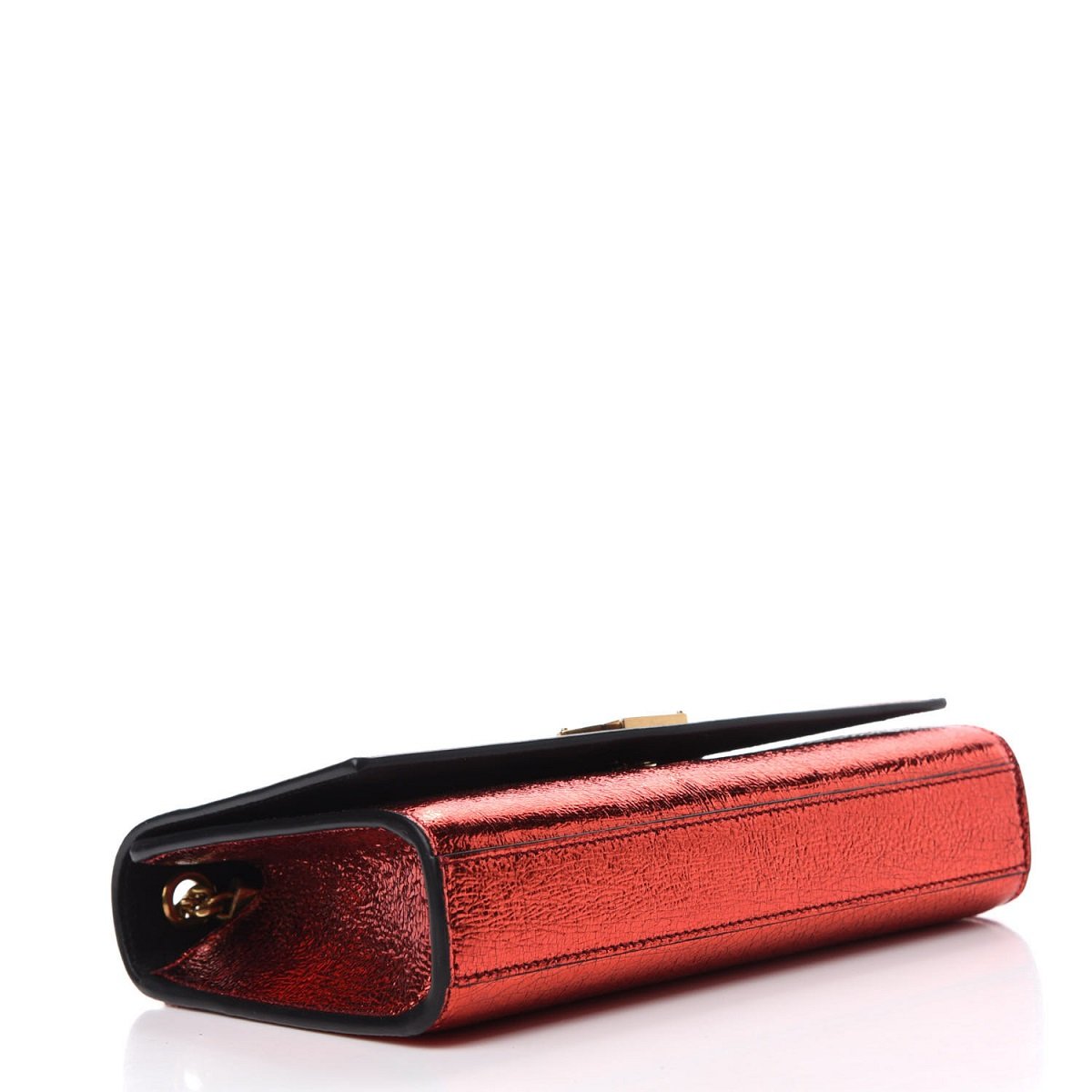 Saint Laurent Kate Monogramme Red Metallic Leather Crossbody Bag 469390