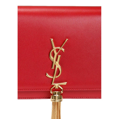 Saint Laurent Kate Tassel Lipstick Red Crossbody Clutch Bag