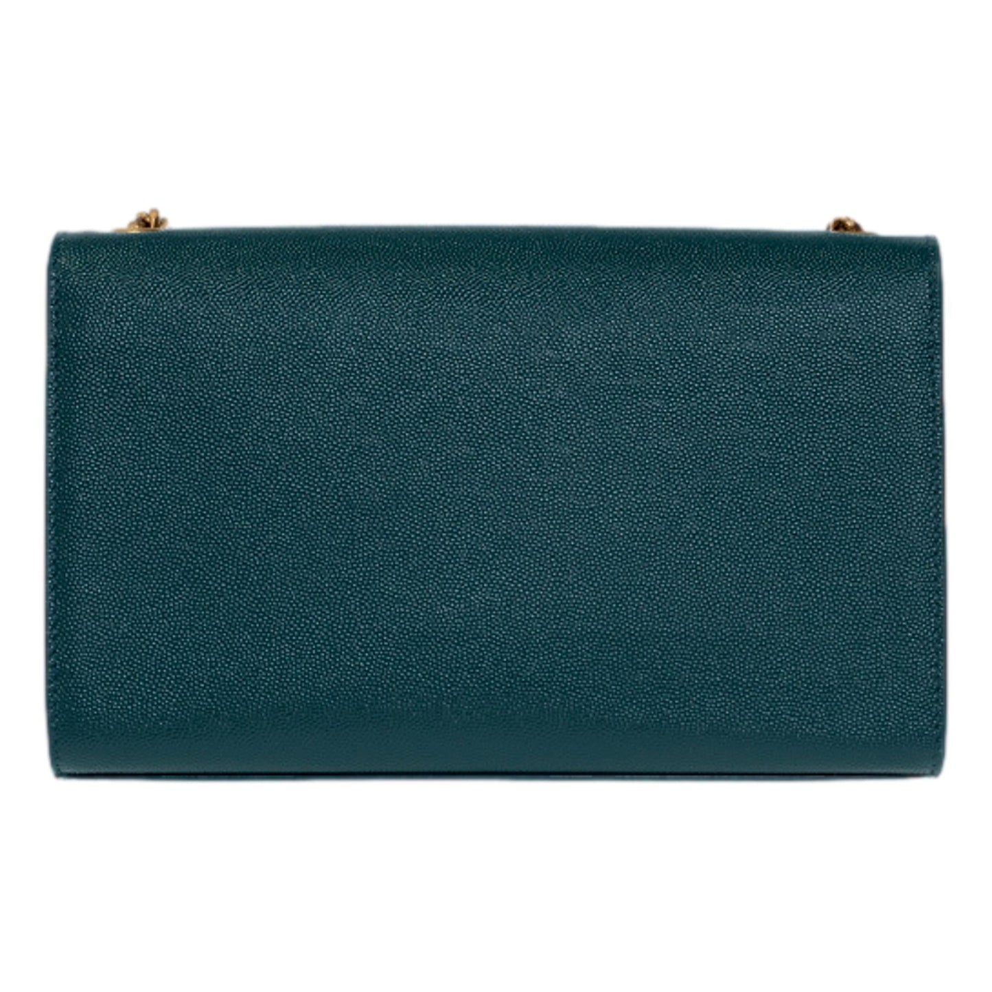 Saint Laurent Kate Teal Grain de Poudre Leather Medium Crossbody Clutch Bag