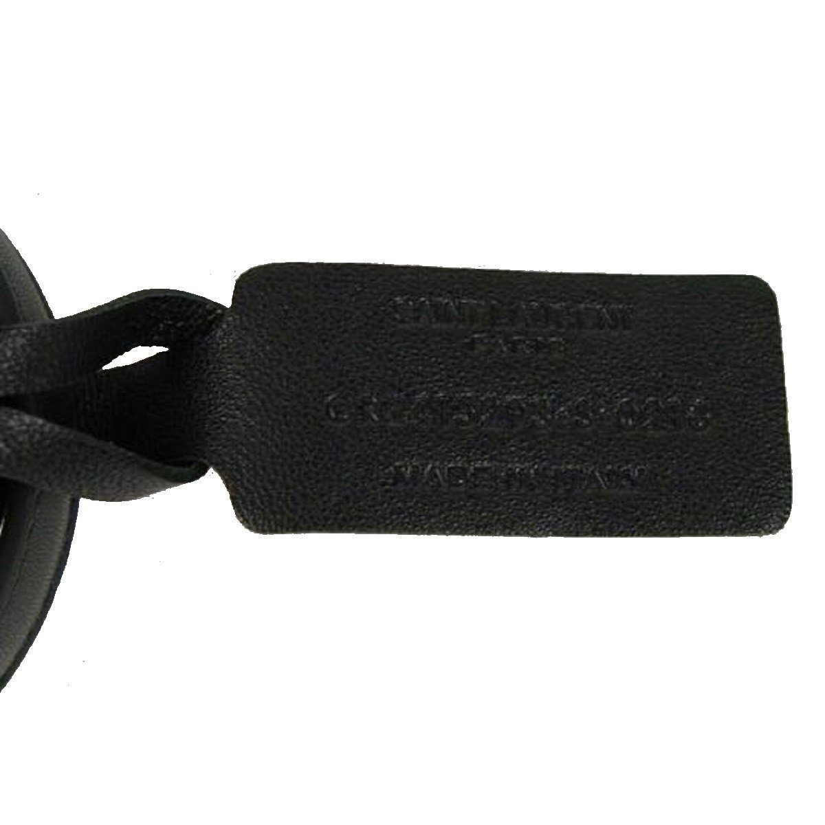Saint Laurent Le Trois Clous Double Wrap Black Leather Stud Bracelet