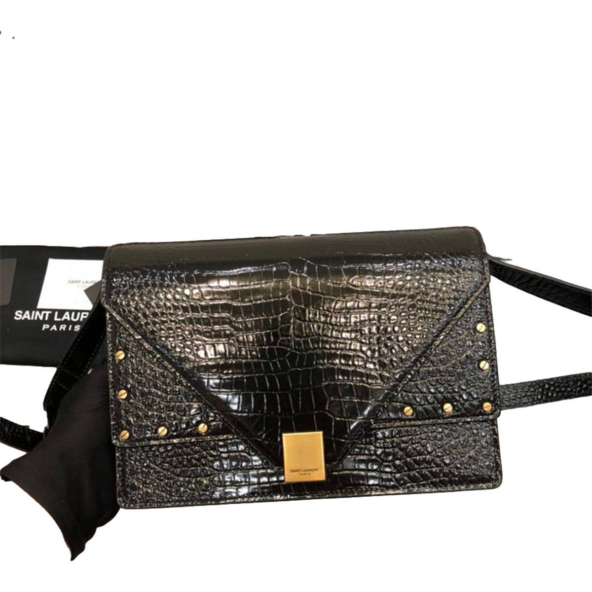 Saint Laurent Margaux Crocodile Leather Crossbody Bag 578056