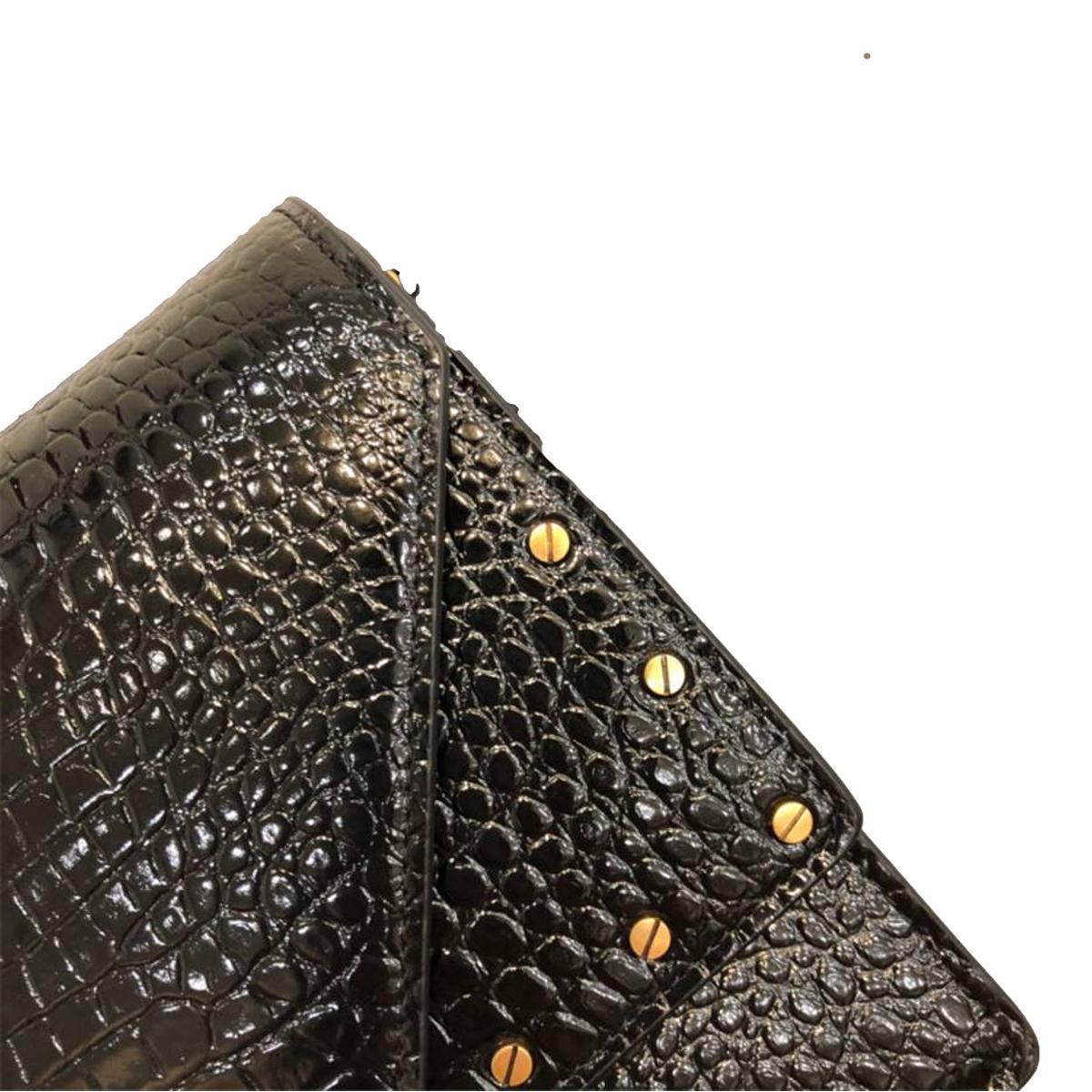 Saint Laurent Margaux Crocodile Leather Crossbody Bag 578056