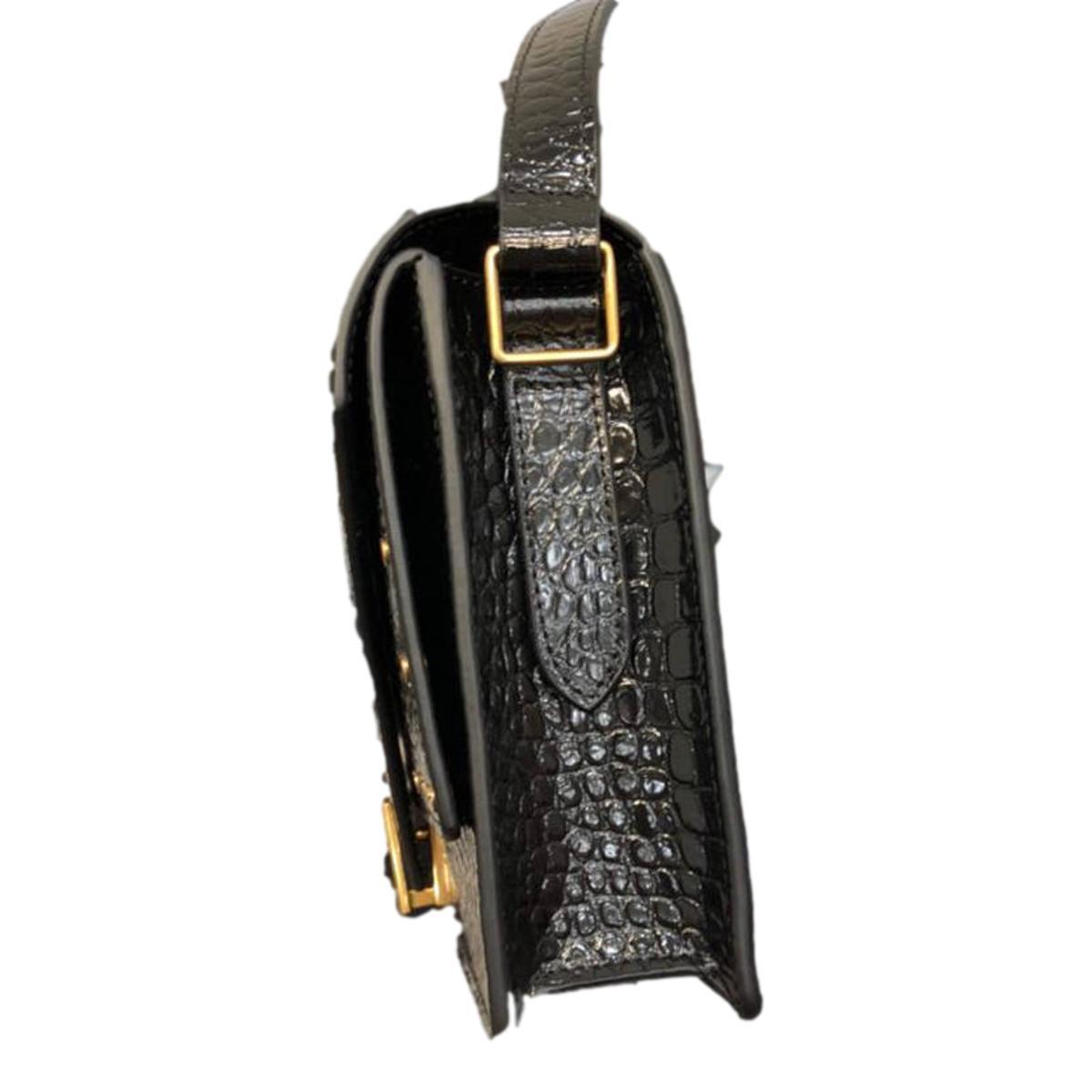 Saint Laurent Margaux Crocodile Leather Crossbody Bag 578056