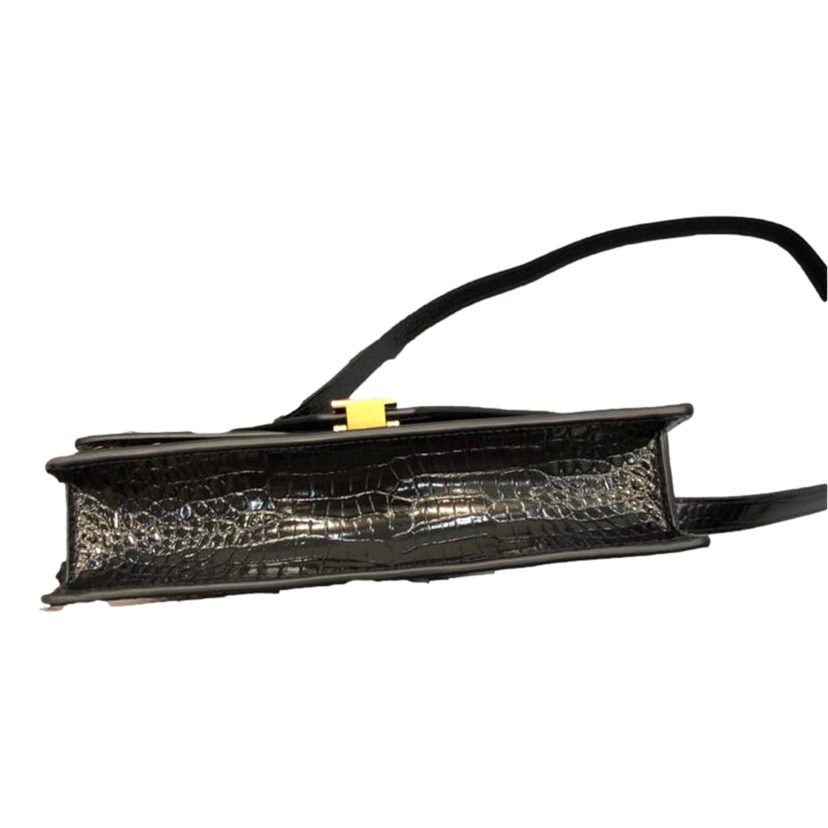 Saint Laurent Margaux Crocodile Leather Crossbody Bag 578056