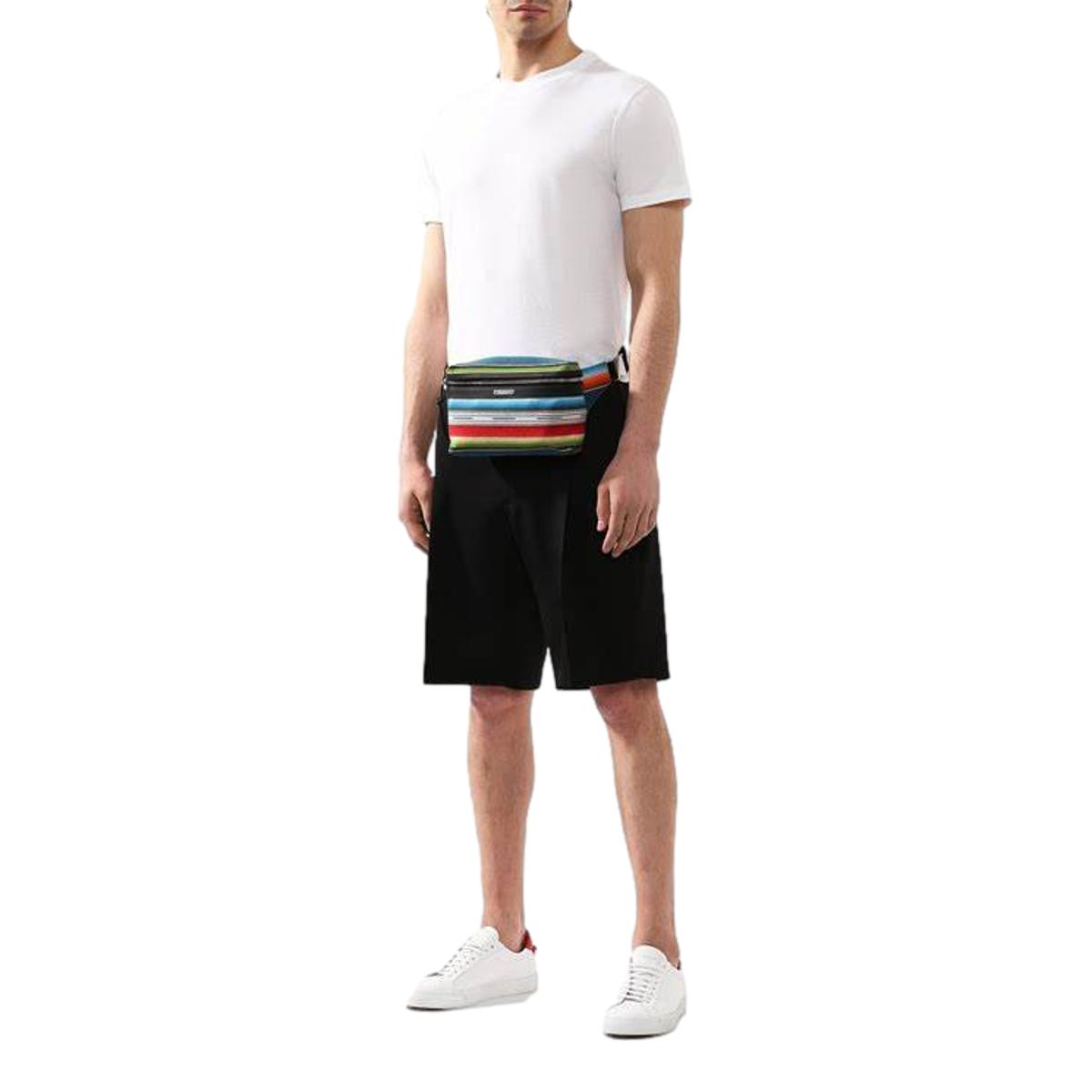 Saint Laurent Marisupio Tika Toile Canvas Belt Bag 505973