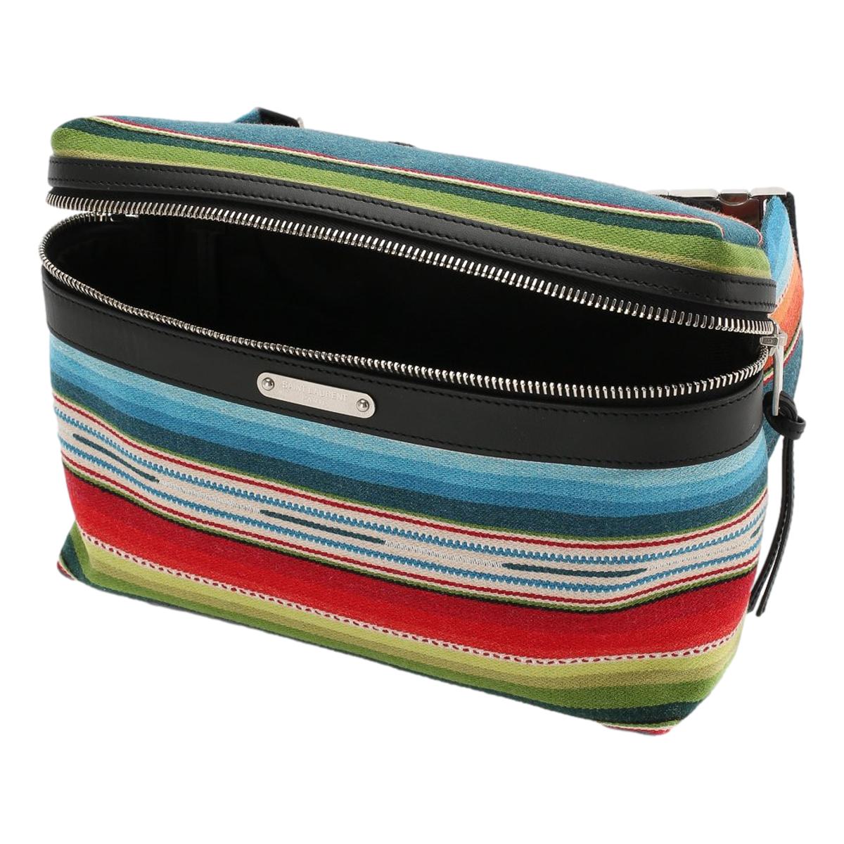 Saint Laurent Marisupio Tika Toile Canvas Belt Bag 505973