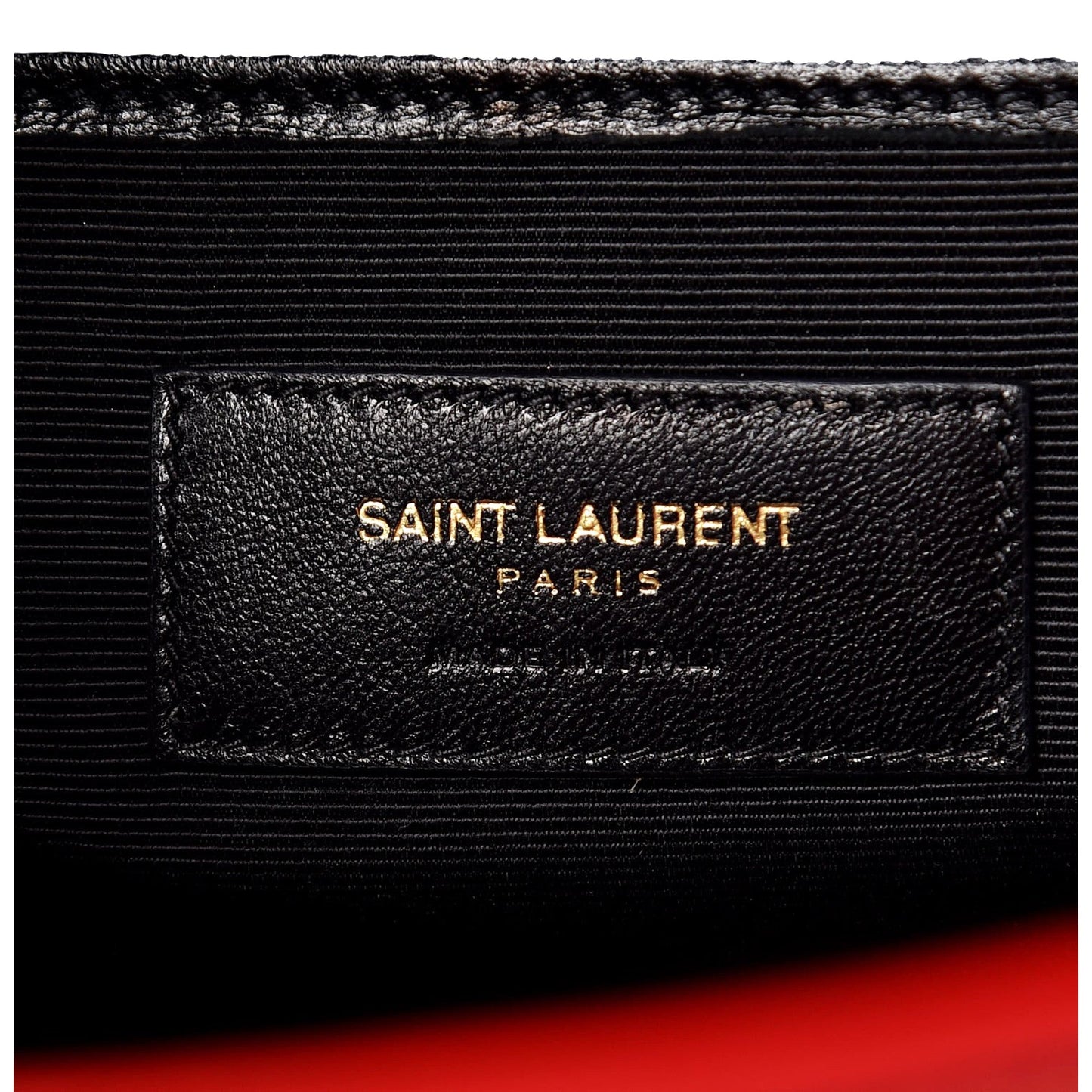 Saint Laurent Calfskin Medium Moujik Top Handle Bag Lipstick Red