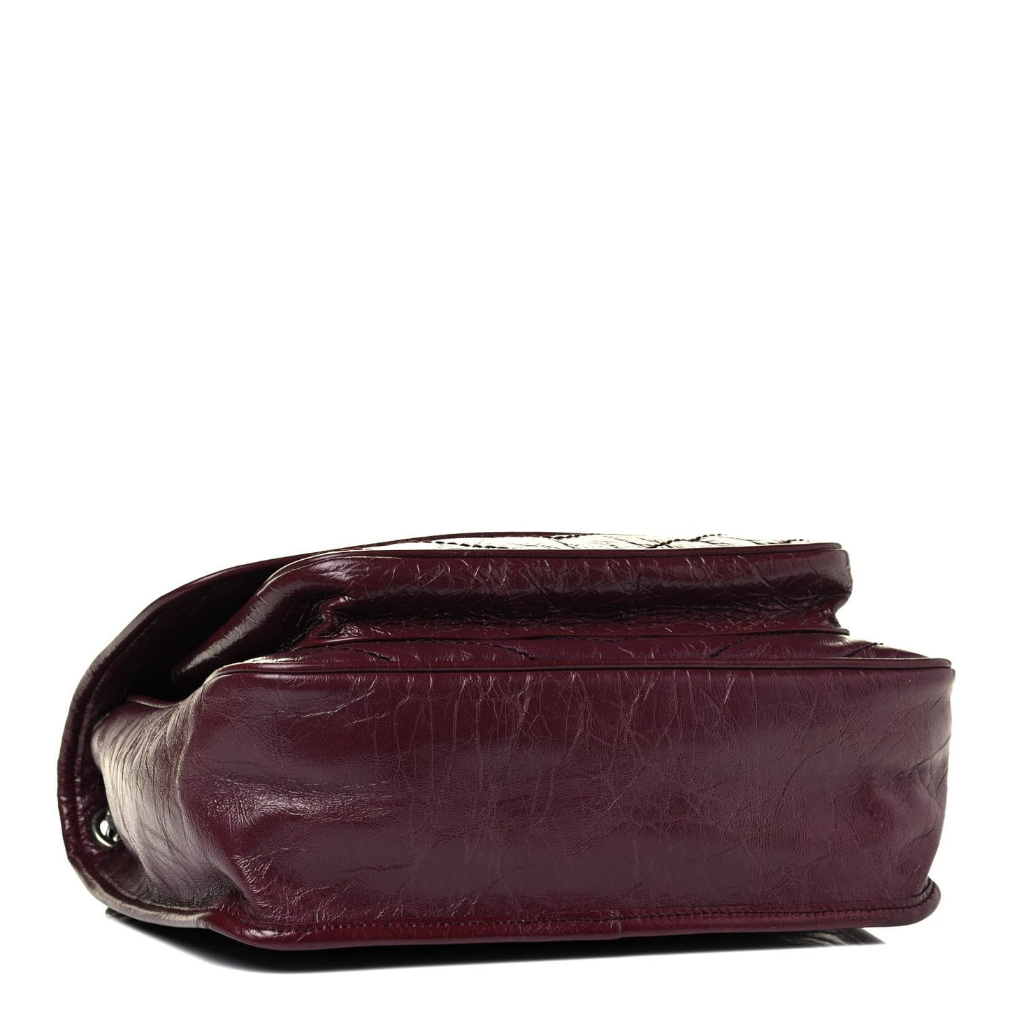 Saint Laurent Niki Medium Matelasse Leather Burgundy Satchel Bag 498894