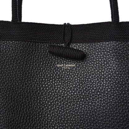 Saint Laurent Patti Black Grained Calfskin Leather Tote