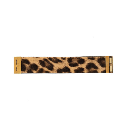 Saint Laurent Pony Hair Leopard Print Medium Bracelet 542012